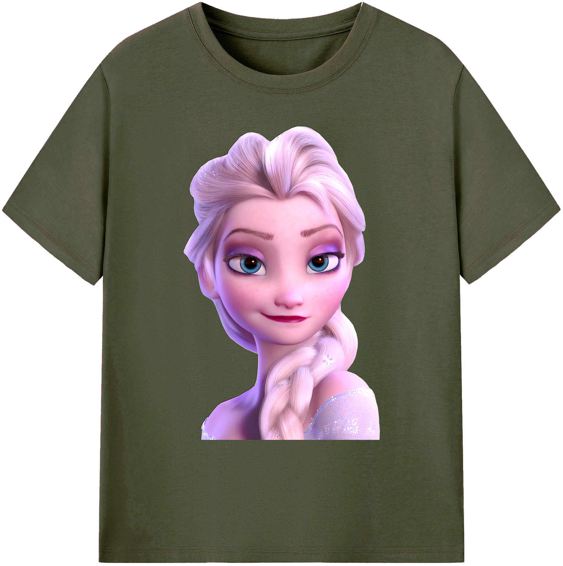 （画像用） アナと雪の女王 アンナ エルサ Frozen Anna Elsa 綿100％ メンズ半袖Tシャツ｜肌触りやわらか＆通気性